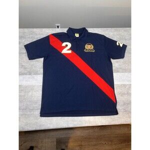 MENS BARCELONA L BRAND   SIZE XXL POLO SOCCER BLUE POLO FOOTBALL SHIRT
